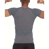 Недорогие Футболки и майки для бега-Муж. Компрессионная футболка Спортивная рубашка Фитнес-рубашка С короткими рукавами Футболка Футболка Повседневные Одежда для спорта и отдыха Буквы Быстровысыхающий Высокая растяжка Дышащий