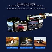abordables DVR pour voiture-Caméra de tableau de bord IPS 3 pouces avec surveillance HD 1080p, grand angle CMOS, avec vision nocturne WiFi, capteur G, sans enregistreur de voiture