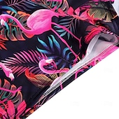cheap Animals &amp; Birds-Men&#039;s Flamingo Bird Swim Trunks Swim Shorts Board Shorts Mid Waist Fashion Designer Surfing Holiday Beach Pocket Drawstring Elastic Waist Designer Clothing Apparel