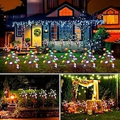 economico Luci paesaggistiche-luci solari da giardino esterne 20 led luci decorative solari a forma di loto 8 modalità di illuminazione luci solari impermeabili per esterni luci solari da giardino per prato (colorate) 1/2 pezzi