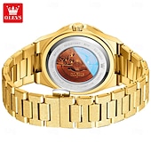 economico Orologi meccanici-Orologio Meccanico OLEVS da Uomo Orologio alla Moda Creativo Minimalista Affari Automatico a Carica Automatica Luminoso Calendario Data Settimana Orologio in Acciaio