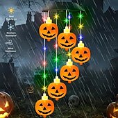 economico Illuminazione di Props di Halloween-1 pc 3 W Luci e lanterne di percorso Ad energia solare Creativo Multicolore 3.7 V 6 Perline LED