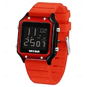 abordables Relojes digitales-Reloj electrónico de moda para hombre Sanda 2174, reloj despertador multifuncional deportivo resistente al agua 2024, reloj electrónico LED para hombre