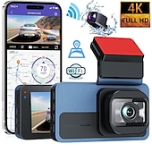 abordables DVR pour voiture-Caméra de tableau de bord IPS 3 pouces avec surveillance HD 1080p, grand angle CMOS, avec vision nocturne WiFi, capteur G, sans enregistreur de voiture