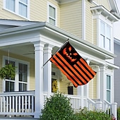 tanie halloweenowe gobeliny ścienne-dekoracje na halloween flagi dynia cukierek albo psikus flagi na zewnątrz trwała flaga zewnętrzny maszt flagowy baner dekoracja patio pochy
