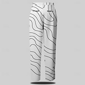 cheap Slim-Men&#039;s Dress Pants Buttons Pocket 3D Print Geometric Full Length Formal Business Casual White Inelastic