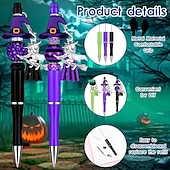 baratos Event &amp; Party Supplies-conjunto de caneta esferográfica com contas para presente de formatura de professor aluno, festa de halloween com fechos de lagosta
