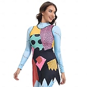 economico Costumi da donna-L&#039;incubo prima di Natale sortita Jack Skellington Vestito Cosplay Cosplay di film for Per donna Adulti Natale Carnevale Mascherata Evento / Festa