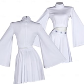 levne Dámské Kostýmy-Hvězdné války Princezna Leia Organa z Alderaanu Cosplay kostým Úbory Cosplay kostým Filmové kostýmy for Dámské Dospělé Karneval Večírek loučení se svobodou nevěsty