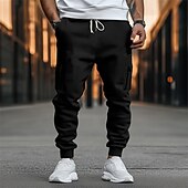 economico Pantaloni della tuta-Per uomo Pantaloni in pile Pantaloni della tuta Pareggiatore Pantaloni Pantaloni della tuta cargo A cordoncino Vita elastica Multi tasca Liscio Comfort Caldo Lunghezza intera Esterno Informale