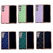 Недорогие Чехлы для Samsung-телефон Кейс для Назначение SSamsung Galaxy Z Fold 5 Z Fold 4 Z Fold 3 Кейс на заднюю панель Защита от удара броня Покрытие ПК Кожа PU