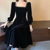 levne Šaty-Elegantní Šaty Pevná barva Maškarní kostým Dámské Karneval Plesová maškaráda Večírek Dospělé Šaty