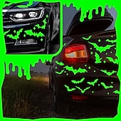 levne Nálepky na auto-halloween svítící ve tmě zelené nálepky s netopýrem ve tvaru netopýra