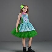 economico Costumi per bambine-Inside Out 2 Principessa Disgusto GIOIA Abiti Costume Tutu Cosplay Cosplay di film for Ragazze Bambini Giornata universale dell&#039;infanzia Mascherata Festa / Sera