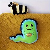お買い得  装飾用クッションカバー-ハロウィーンの光るカボチャのゴーストのぬいぐるみ枕、お祝いや楽しい家の装飾