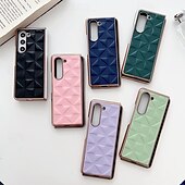 Недорогие Чехлы для Samsung-телефон Кейс для Назначение SSamsung Galaxy Z Fold 5 Z Fold 4 Z Fold 3 Кейс на заднюю панель Защита от удара броня Покрытие ПК Кожа PU