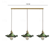 abordables Luces de isla-Lámpara colgante LED de 1/2/3 luces, lámpara colgante de vidrio vintage, candelabros ajustables en altura, ambiente sencillo, adecuado para pasillos de dormitorio, cafetería, loft, 85-265v