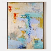voordelige Schilderijen van landschappen-handgemaakt kleurrijk abstract olieverfschilderij op canvas groot handgeschilderd abstract getextureerd boho modern olieverfschilderij muurkunst op maat eigentijds minimalistisch kunstwerk voor
