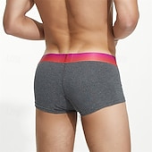 cheap Men&#039;s Boxers Underwear-Men&#039;s 1 PCS Boxers Underwear Boxer Shorts 90% Cotton Breathable Soft Comfortable Color Block Letter Mid Rise Black White
