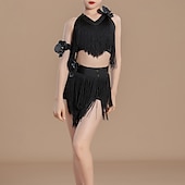 abordables Tenues de danse pour enfants-Tenues de Danse pour Enfants Jupes Gland Fille Utilisation Usage quotidien Sans Manches Taille moyenne Lycra