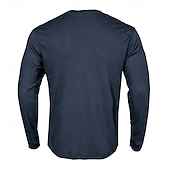 economico T-shirt in maglia waffle-Per uomo Camicia a nido d'ape Camicia a Maniche Lunghe Manica Lunga Girocollo Autunno &amp; Inverno Semplice Quadri Abbigliamento Sportivo Casual Sport Ricreativo Uscire Palestra Nero Bianco Borgogna