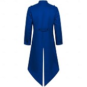 Χαμηλού Κόστους Εξωτερικά ενδύματα-Βιντάζ Πανκ  Γοθικό Παλτό του 18ου αιώνα Κοστούμι Cosplay Τάι Βαμπίρ Ευγενής Ραμμένη Ανδρικά Εβενέζερ Σκρούτζ Έλφ Στεampunk Χριστούγεννα Χάλοουιν Καρναβαλική Μασκαράτα Ρεν Φαίρ LARP Ανδρικό Τάι