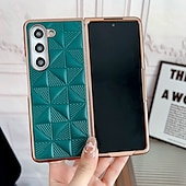 Недорогие Чехлы для Samsung-телефон Кейс для Назначение SSamsung Galaxy Z Fold 5 Z Fold 4 Z Fold 3 Кейс на заднюю панель Защита от удара броня Покрытие ПК Кожа PU