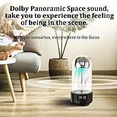 cheap Smart Lights-LED Smart Light Wireless Speaker With Time Display &amp; Alarm Clock - Stylish Desk Ornament With LED Lamp For Travel Superior Sound Quality, Time Display, Alarm Clock  Jellyfish LED Light