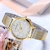 levne Quartz hodinky-MINI FOCUS Dámské Křemenný kreativita Minimalistický Módní Wristwatch VODĚODOLNÝ Síťovaný pásek Hodinky
