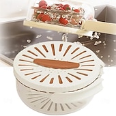 cheap Kitchen Storage-Fruit Strainer Colander Bowl Fruit Drain Basket with Lid Foldable Handle Cleaning Colander Plastic Refrigerator Crisper Kitchen Box Food Storage Container for Fridge Outdoor Picnic Pasta Salad Berry