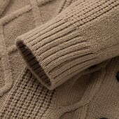 preiswerte Herren Strickjacke-Herren Strickjacke Kurzer Pullover Zip Pullover Reißverschluss Strickpullover Gerippt Stricken Standard Knopf hoch Tasche Glatt Schalrevers Modisch Klassisch Freizeitskleidung Verabredung Bekleidung