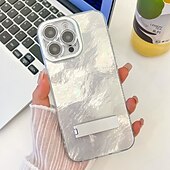 abordables Coques iPhone-téléphone Coque Pour iPhone 16 Pro Max Plus iPhone 15 14 Pro Max Plus iPhone 13 Pro Max Coque Arriere Avec Support Protecteur d&#039;objectif de caméra Antichoc Placage PC