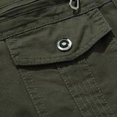 billiga Cargo Jackor-Herr Bomberjacka Vardaglig jacka Dagligen Semester Andningsfunktion Ficka Vår &amp; Höst Slät Mode Klassisk Kavajslag Normal Svart Kaki Armégrön Jacka