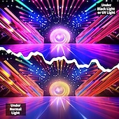 cheap Blacklight Tapestries-Blacklight Tapestry UV Reactive Glow in the Dark Glow Party Neon Party Ideas Hanging Tapestry Wall Art Mural for Living Room Bedroom
