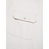 baratos Camisas Elite Masculinas-Homens Branco Manga Longa Gola Dobrada Verão Primavera &amp; Outono Roupa
