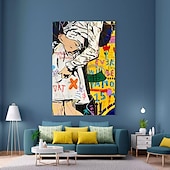 cheap People Paintings-Banksy Style Astronaut oil painting Pop Art Graffiti art Oil Painting 100% HandMade street art Oil Painting Astronaut pop art Oil Painting