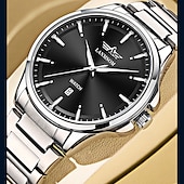 cheap Quartz Watches-Brand Watch Trendy Fashion Sports Calendar Waterproof Fully Automatic Steel Strip Quartz Men&#039;s Bowl Watch