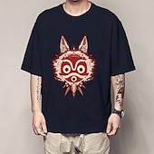 cheap Cartoon &amp; Movie Character Graphic-Princess Mononoke Mononoke Hime T-shirt Cartoon Manga Anime Graphic For Couple&#039;s Men&#039;s Women&#039;s Adults&#039; Hot Stamping