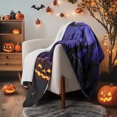 お買い得  ハロウィンの寝室-ハロウィーンブランケットは、非常に柔らかくて暖かい装飾用スローで、ご自宅のお祝いの雰囲気を高めるのに最適です。