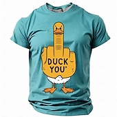 billiga Roliga T-shirts för män-Mäns Rude Offensive Liten Gul Anka Rolig T-shirt Kortärmad T-shirt 3D Tryck Crew Neck Skjorta Retro Vintage Avslappnad Gatumode Sport Utomhus Semester Gå ut Sjöblå Svart Marinblå Vår
