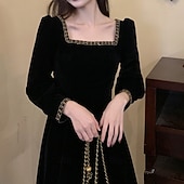 levne Šaty-Elegantní Šaty Pevná barva Maškarní kostým Dámské Karneval Plesová maškaráda Večírek Dospělé Šaty