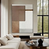preiswerte Stillleben-Gemälde-große Größe handgemaltes Ölgemälde handgemachtes beige braunes Gemälde braunes Wabi Sabi Kunstwerk strukturiertes Ölgemälde beige Ölgemälde braun abstraktes Ölgemälde Leinwandkunst moderne Dekorkunst