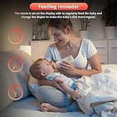 abordables Monitores de bebés-Monitor de bebé 1 mp Píxeles efectivos Cámara IR 330 ° Ángulo de Visión 5 m Rango de Visión Nocturna