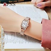 economico Orologi al quarzo-ofns marca donna orologio al quarzo moda casual orologio da polso impermeabile tempo mondiale decorazione orologio in acciaio inossidabile