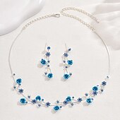 voordelige Sieradensets-Sieradenset 3 stuks Legering Oorbellen Kettingen Dames Elegant Vintage Modieus meetkundig Bloemvorm Geometrische vorm Sieraden set Voor Bruiloft Feest Vuosipäivä