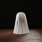 levne Halloweenové závěsné a stolní dekorace-halloween roztomilá figurka ducha - prostředníček strašidelná socha ducha z pryskyřice, roztomilá dekorace ducha pro halloweenskou výzdobu, verandu a vnitřní strašidelné bytové dekorace 10x10x10cm