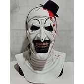 levne Halloween maska a rekvizity-děsivá halloweenská maska, děs realistický hororový klaun halloween maska strašidelné kostýmy, hrůza legrační latexová celočelenka legrační hororová maska na halloweenskou maškarní párty