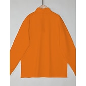 Недорогие Мужская Классическая Поло-Муж. Рубашки поло Pullover Спорт На каждый день Четверть молния Длинный рукав Мода Удобный Полотняное плетение Застегнуться Карман Весна &amp; осень Стандартный Белый Рубашки поло