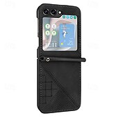 お買い得  サムスン用ケース-電話 ケース 用途 サムスンのギャラクシー Zフリップ6 Z Flip 5 Z Flip 4 Z Flip 3 フリップカバー 耐衝撃 幾何学模様 PC PUレザー