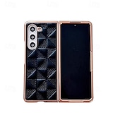 Недорогие Чехлы для Samsung-телефон Кейс для Назначение SSamsung Galaxy Z Fold 5 Z Fold 4 Z Fold 3 Кейс на заднюю панель Защита от удара броня Покрытие ПК Кожа PU